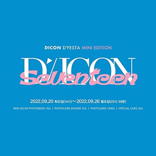 Seventeen - [Dicon Dfesta Mini Edition] מיני דיקון פוטו פוטו + קלסר פוטו -כרטיסים + פוטו -קלאס + כרטיס מיוחד